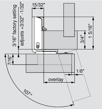 30/31/38/39 COMPACT BLUMOTION Angle Restriction Clip