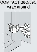 One piece 107° Hinge -for full overlay applications, image 1