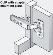 One piece 107° Hinge -for full overlay applications, image 2