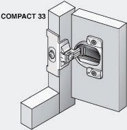 One piece 107° Hinge -for full overlay applications, image 4