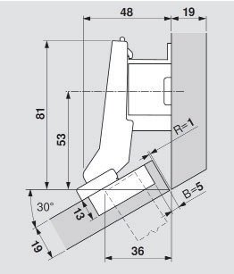 CLIP top BLUMOTION Positive Angled Hinges, image 7