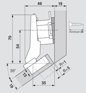CLIP top BLUMOTION Positive Angled Hinges, image 8