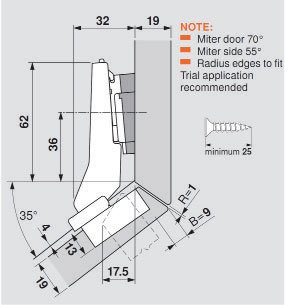 CLIP top BLUMOTION Positive Angled Hinges, image 10