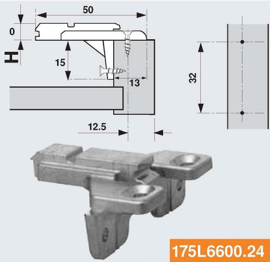 Face Frame Cam Adjust Adapter Mounting Plates
