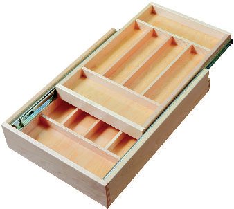 Double Tier Silverware Tray Drawers, image 1