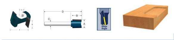 Carbide-Tipped Hinge Mortising Bits