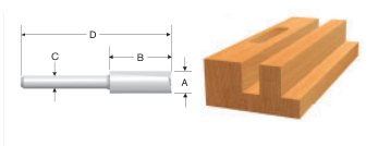 High-Speed Steel Double-Flute Straight Bits
