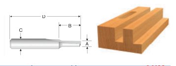 High-Speed Steel Single-Flute Straight Bits