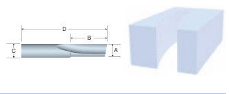 Solid Carbide Single-Flute O-Flute Bit