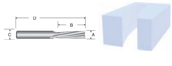 Solid Carbide Double-Flute Acrylic Bits
