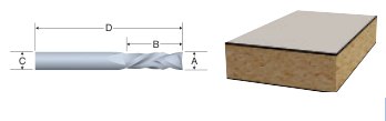 Solid Carbide Double-Flute Compression Spiral Bit