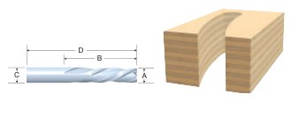Solid Carbide Triple-Flute Downcut Spiral Bit