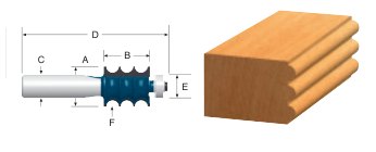 Carbide-Tipped Multi-Bead/Reed Bit