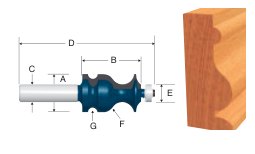 Carbide-Tipped Ogee and Bead Bit