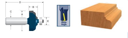 Carbide-Tipped Ogee Bits with Fillet