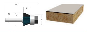 Carbide-Tipped Triple-Flute Flush and Bevel Laminate Trim Assemblies