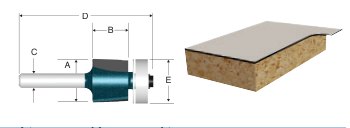 Carbide-Tipped Helical Laminate Trim Bit