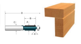 Carbide-Tipped Flush-Trim V-Groove Bit