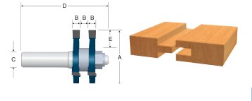 Carbide-Tipped Tongue and Groove Bits