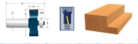 Carbide-Tipped Rabbeting Bits