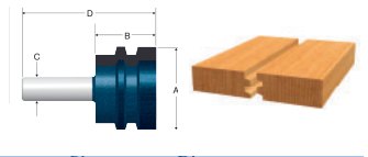 Carbide-Tipped Reversible Glue-Joint Bit
