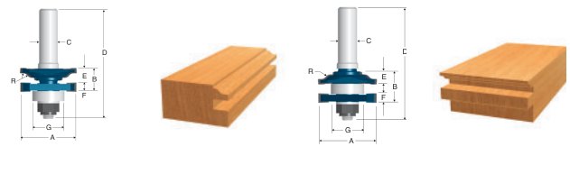 Carbide-Tipped Ogee Stile and Rail Bits