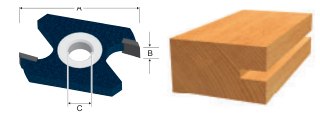 Carbide-Tipped Two-Wing Slotting Cutter