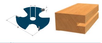 Carbide-Tipped Three-Wing Slotting Cutters