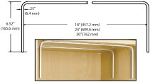 Top Mount Brackets - for pull-out wire baskets