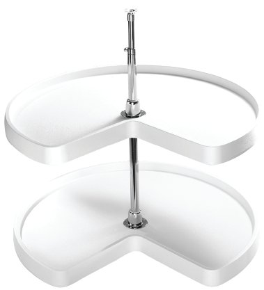 Polymer Kidney Lazy Susan Shelf Sets (Independently Rotating)
