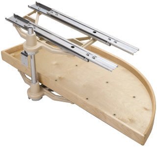 Natural Wood Steam Bent Half-Moon Shelf Sets