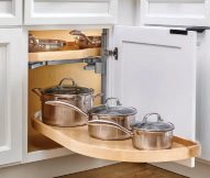 Girasola Blind Corner Optimizer with Solid Wood Trays