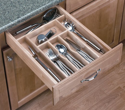Wood Cutlery Tray Inserts
