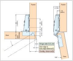 Concealed Hinge (7-9mm Overlay), image 2
